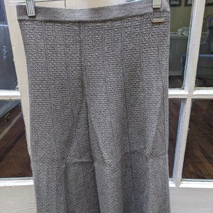 BGDK GREY KNIT MIDI A LINE SKIRT